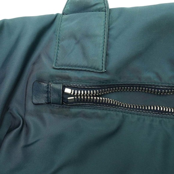 Prada Tessuto Double Reversible Nylon Leather Tote Shoulder Bag Navy Blue - Picture 6 of 9